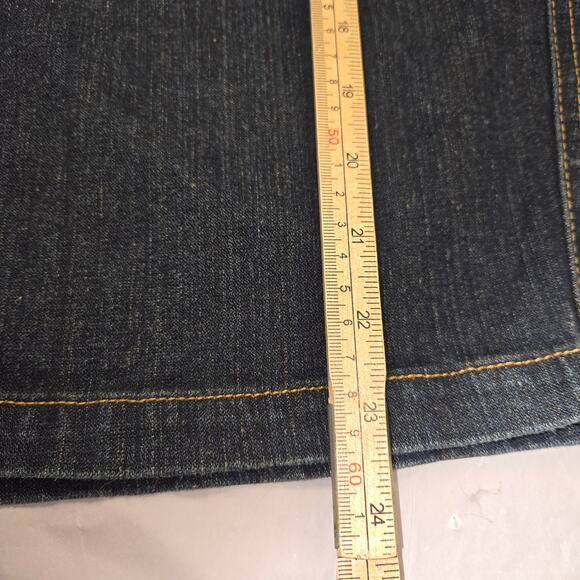 Goddess Womens Size 24 Denim Shorts Bermuda Dark Wash Stretch Beach Vacation - Picture 6 of 16